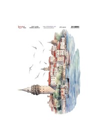 Resim Pirinç Dekopaj Kağıdı 30x42cm Pt-4151 İstanbul Galata Kulesi 