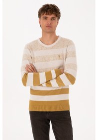 Resim U.S. Polo Assn. Erkek Regular Fit Bisiklet Yaka Hardal Kazak 50307872-VR151 