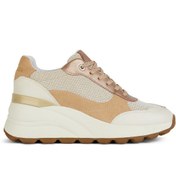 Resim Geox Kadın Bej Spherica Ec13 Kalın Tabanlı Bağcıklı Deri Sneaker D45waa085asc1q5l 