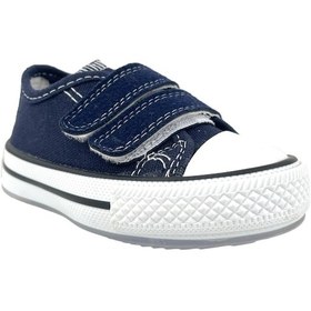Resim Işıklı Taban Erkek Çocuk Keten Ayakkabı Lacivert Lacivert 