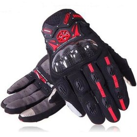 Resim Motosiklet Eldiveni Reflektörlü Aşınmaya Karşı Dirençli Esnek Kumaş Motor Eldiven Telefon Dokunmatik 