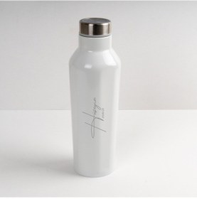 Resim Isim Imza Tarih Tasarımlı Paslanmaz Çelik Termos Beyaz 
