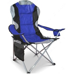 Resim Orcey Ticaret Katlanır Kamp Sandalyesi Kamp Koltuğu XXL Kalın Profil - Mavi Mavi - Siyah 