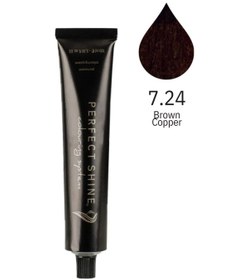 Resim Perfect Shine Permanent Profesyonel Saç Boyası 100 ML Bakır Yansımalı Mocha/bakır Kahve Mocha-7.24 