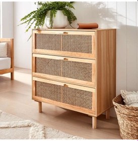 Resim Ahşap Rattan Model Şifonyer Ceviz 