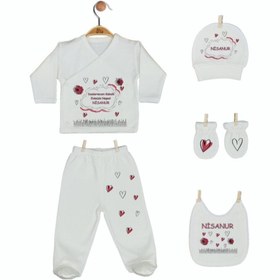 Resim Pia Baby Gl 1951-07 Isme Özel Battaniye Zıbın Set 