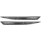 Resim Xuweiwei Silah Rengi Karbon Fiber 3d Metal Kapı Kanatçığı Farlık Aksesuarı Turbo Emblem 