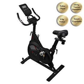Resim Yui XV15 Spin Spor Egzersiz Nabız Ölçer Akıllı Siyah Kondisyon Bisikleti 