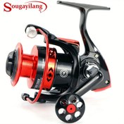 Resim SOUGAYILANG 1000-5000 Serisi Spinning Balıkçılık Makinesi, 5.2:1 Dişli Oranı, Boş Ergonomik Sap, Dayanıklı Plastik Makara, Yeşil/Kırmızı Renk - Tatlısu ve Tuzlu Su Balıkçılığı İçin Başlangıç Dostu, Şık Balıkçılık Ekipmanı 