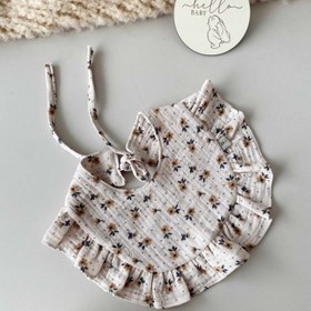 Resim Amigurumi Hardal Çiçekli Tavşan Deluxe Bebek Seti - Önlük 