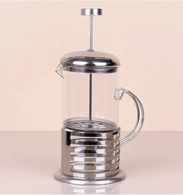 Resim Çelik Kulplu Cam French Press - 350 Ml Renkli 
