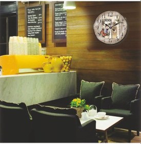 Resim London Desenli Okunaklı Ev Işyeri Ofis Bombe Camlı Duvar Saati Çok Renkli 