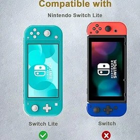 Resim ENGFYADSY Nintendo Switch Lite için Ekran Koruyucu, Oyun Oynatıcı Temperli Cam Şeffaf HD Ultra Şeffaf Çizilmez Parmak İzi Kabarcıksız 