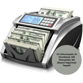 Resim GÜMRÜK BEY PONNOR AL5100 Para Sayma Makinesi - UV, IR, MG, DD Sahte Para Tespitli, LCD Ekranlı 