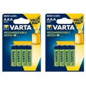 Resim Varta 800 Mah Aaa Şarjlı Ince Kalem Pil (8 Adet) 