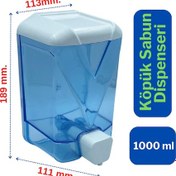 Resim Wespa Plastik Şeffaf Köpük Sabun Dispenseri 1000 ml. x 5 Adet 