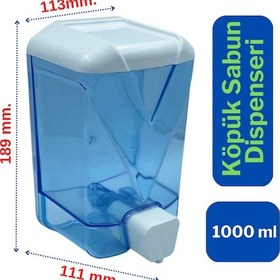 Resim Wespa Plastik Şeffaf Köpük Sabun Dispenseri 1000 ml. x 5 Adet 