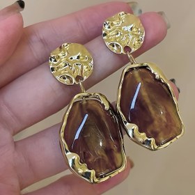 Resim 1 çift geometrik yüksek kaliteli moda düzensiz Reçine küpeler zarif ve narin top parti havası abartılı günlük giyim için uygun lüks klasik Kadın küpeleri 