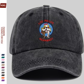 Resim Los Pollos Hermanos Karikatür Mektup Baskı Trendy Urban Tatil Stili Kamyoncu Baba Şapkası | Yürüyüş, Bisiklet, Plaj Partileri, Konvansiyonlar için Ayarlanabilir Çift Güneş Şapkası | Fanlar İçin Yumuşak Nefes Alabilen Beyzbol Kapağı | Dış Mekan Çiftleri İçin Hediye 