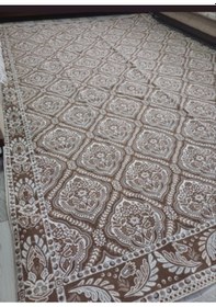 Resim Savan Dokuma Halı Örtüsü 6m² 200 300cm Kale Kahve6 Kahverengi 