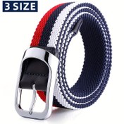 Resim Esnek Dokuma Golf Kemeri - Üniseks Spor Stili Kemeri, Kauçuk Panel, Rahat Esnek, Golf ve Spor için Kaza Moda Aksesuarı, Tüy Yok, Bir Numara Hepsi Uyumlu 