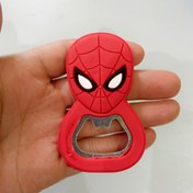Resim Resmi MARVEL Spider-Man Şişe Açacağı & Mıknatıs - Kırmızı & Siyah Ağ Tasarımı, Metal & Silikon Çok Fonksiyonlu Ev, Partiler, Restoranlar için Mutfak Aracı - Marvel Hayranları için Noel Mezuniyet Hediyesi, Parti Aksesuarı, Süper Kahraman Teması, Dayanıklı Yapı 