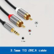 Resim RCA Erkek 3.5mm Erkek Kablosu, 3.5mm 2-RCA Kablosu, RCA Erkek Aux Ses Adaptörü HiFi Ses Kulaklık Jack Adaptörü Metal Kabuk RCA Y Splitter RCA Yardımcı Kablosu 1/8 RCA Bağlayıcı Telefon Hoparlörü MP3 Tablet HDTV, Ev Ses Ayarları, Şık Ses Kablosu, Dayanıklı Ses Kablosu, Ses Splitter, Teknoloji Tutkunları, Ev Sinema Ayarları, Kompakt Tasarım, Sağlam Yapı, Teknoloji Bilgesi Kullanıcıları, RCA Splitter, HiFi, Hoparlör Kablosu, Gitar Kablosu 