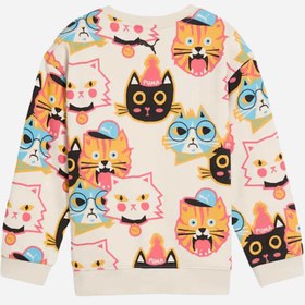 Resim Puma Moody Cat Crew Unisex Çocuk Bej Sweatshirt - 4-5 Yaş 