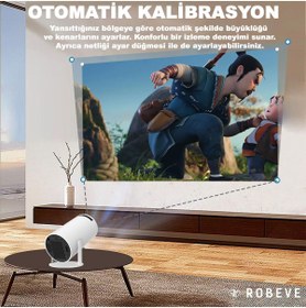 Resim Techno Stock Mini Projeksiyon Taşınabilir Projeksiyon Cihazı HD Projeksiyon Cihazı Android TV Proj... 