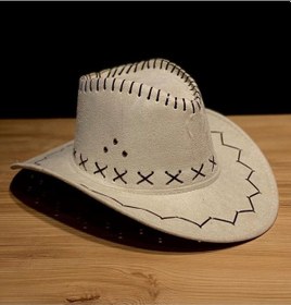 Resim Işnar Moda Bağcıklı Yetişkin Nubuk Kovboy Şapkası Bej 