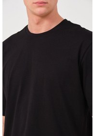 Resim Erkek 3'lü Paket %100 Pamuk Slim Fit Sporcu Tişört Basic Bisiklet Yaka Kısa Kollu T-shirt Gri 