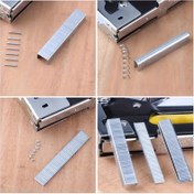 Resim GS FETECH 4'ü 1 arada Çivi Zımba Tabancası, Çelik El Çivi Çakma Aleti, U Şeklinde, Düz ve T Şeklinde Çiviler Ahşap İşleri, Boyama ve Çerçeveleme İçin - Tek Paket 