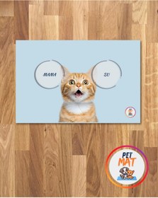 Resim MEVESE Petmat Kedi Mama Paspası , Kaymaz Taban , Yıkanabilir , Evcil Hayvan Paspası 021-M 