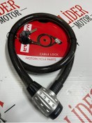 Resim Motorsiklet Halat Kilit 25mm X 150 Cm Boy Çift Anahtarlı 