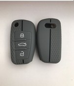 Resim Lüx Audi A1 A3 A4 A5a 6a A7 Q3 Q5 Q7 Silikon Anahtar Koruma Kılıfı Petek Desenli Gri Renk 