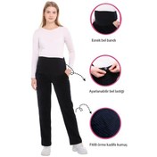 Resim Luvmabelly Myra8511 Beli Ayarlanabilir Kışlık Kadife Hamile Pantolonu -lacivert-lacivert 