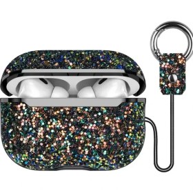 Resim Hobilinka Onegif Airpods 3 (3.nesil) Bright Simli Airpods Kapak - Siyah 