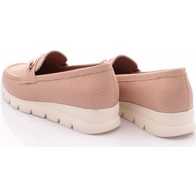 Resim Dgn 6095-1 Kadin Aksesuarli Loafer Ayakkabi Somon 