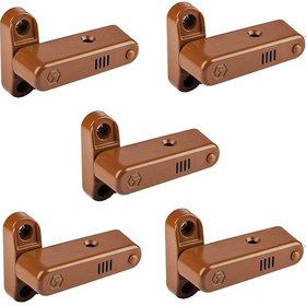 Resim 5 Adet Alarmlı Pvc Kapı Pencere Emniyet Güvenlik Kilidi Açık Kahv 