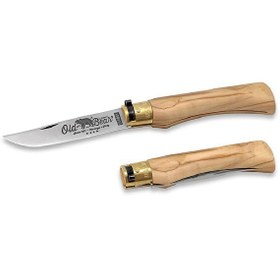 Resim OldBear 23 CM Karbon Zeytin Ahşap Sap 9'' XL Çakı 