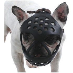 Resim Kısa Burunlu Köpekler İçin Köpek Ağızlığı Nefes Alabilir S Siyah 