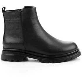 Resim Siyah Hakiki Deri Kadın Bot & Bootie K02645012503 Siyah 