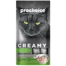 Resim Prochoice Creamy Tavuklu ve İstiridyeli Sıvı Kedi Ödül Maması 1 Adet 4x15 Gr 
