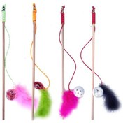 Resim Mio Kedi Oltası Zilli Toplu Tüylü Kedi Oyuncak Oltası 42.5 CM 