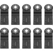 Resim Maiyame 10'lu Titreşimli Testere Bıçağı Seti, 34mm Ve 40mm Kesme Derinliği, Starlock Bağlantılı, Çok Fonksiyonlu Kesim Aleti 