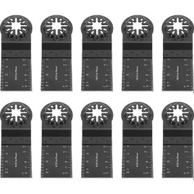 Resim Maiyame 10'lu Titreşimli Testere Bıçağı Seti, 34mm Ve 40mm Kesme Derinliği, Starlock Bağlantılı, Çok Fonksiyonlu Kesim Aleti 