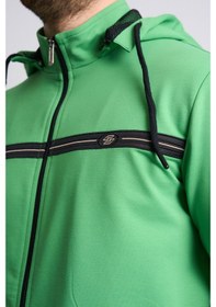 Resim Shooter Sportswear Shooter Klasik Erkek Eşofman Takımı Çıkartılabilir Kapüşonlu Rahat Kalıp Yeşil 