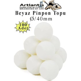 Resim Beyaz Pinpon Topu 100 Adet Masa Tenis Topu Evcil Hayvan Kedi Oyuncağı Okul Sınıf Etkinlik Deney Topu 