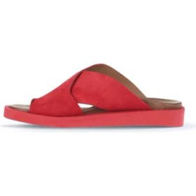 Resim Bueno Shoes Kırmızı Alf Süet Kadın Düz Terlik 01WA5405 01WA5405 