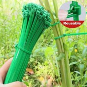 Resim 100 adet 24 Saat Salınabilir Snap Naylon Kablo Bağları Yeniden Kullanılabilir Kablo Bağları Plastik Klipsler Sabitleme için 